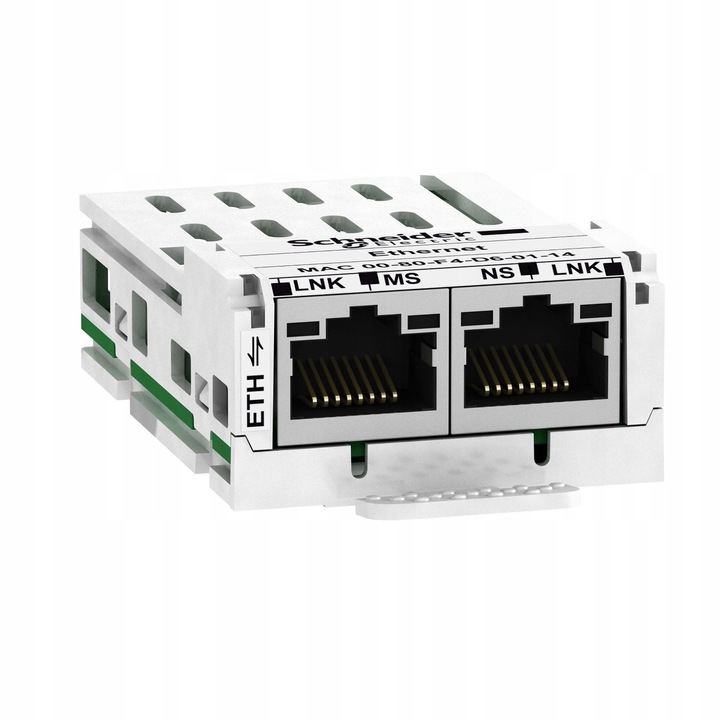 Ethernet/IP Modbus TCP kommunikációs modul, Schneider Electric, VW3A, 10/100 Mbps, 1 RJ45, 0,3 kg