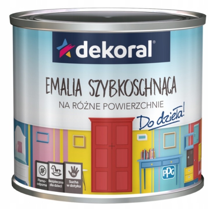Dekoral gyorsan száradó akrilfesték, 0,9L, fehér, különböző felületekre, foltálló