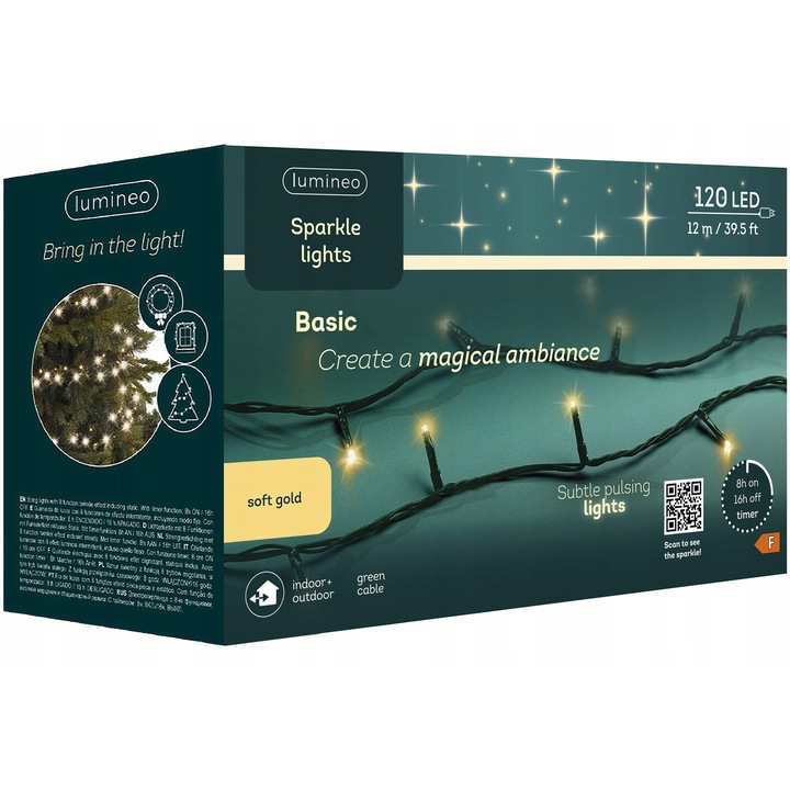 Lampa de Craciun, Kaemingk, 120LED, 12m, lumini calde