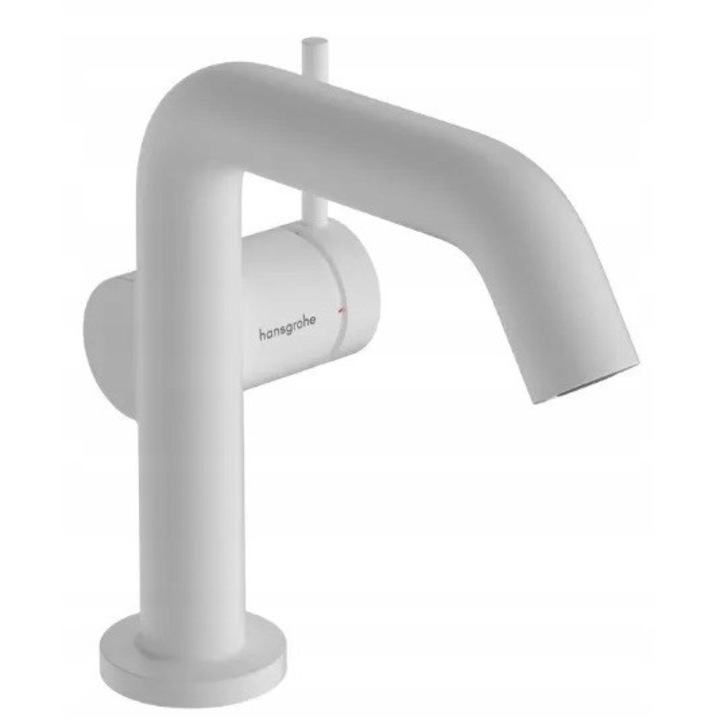 Смесител за мивка Tecturis S, Hansgrohe, 110, матово бял, с изпразнител Push-Open