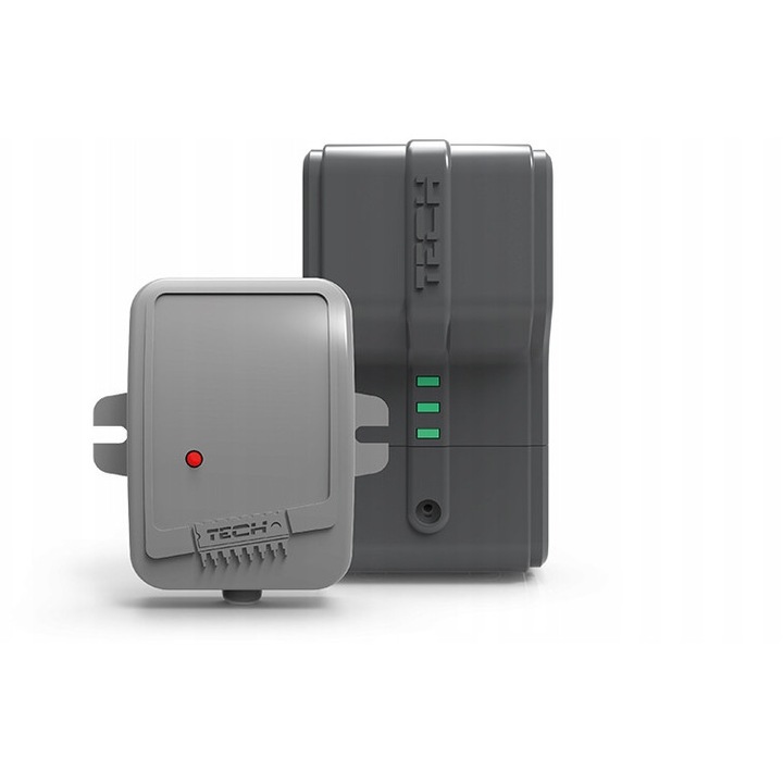 2 darabos készlet, RS Tech ST-260 vezeték nélküli kommunikáció, RS kommunikációval rendelkező vezérlőkhöz, 2 modul (V1 6-12V, V2 230V), 868 MHz, szürke
