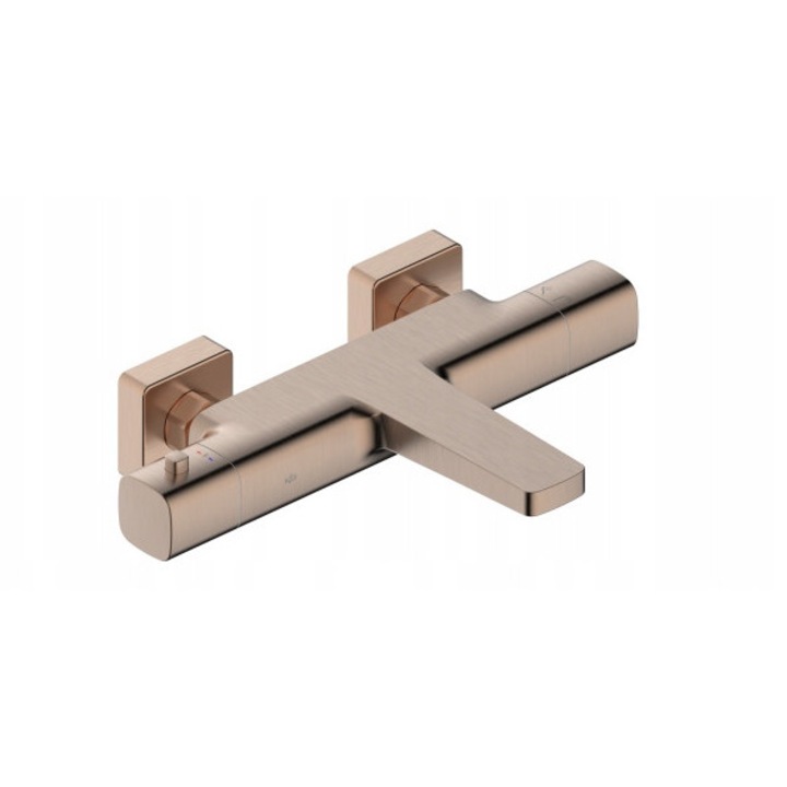 Baterie sanitara KFA Armatura Malaga, termostatica, 2-otvor, roze aurie periata, 150x15mm