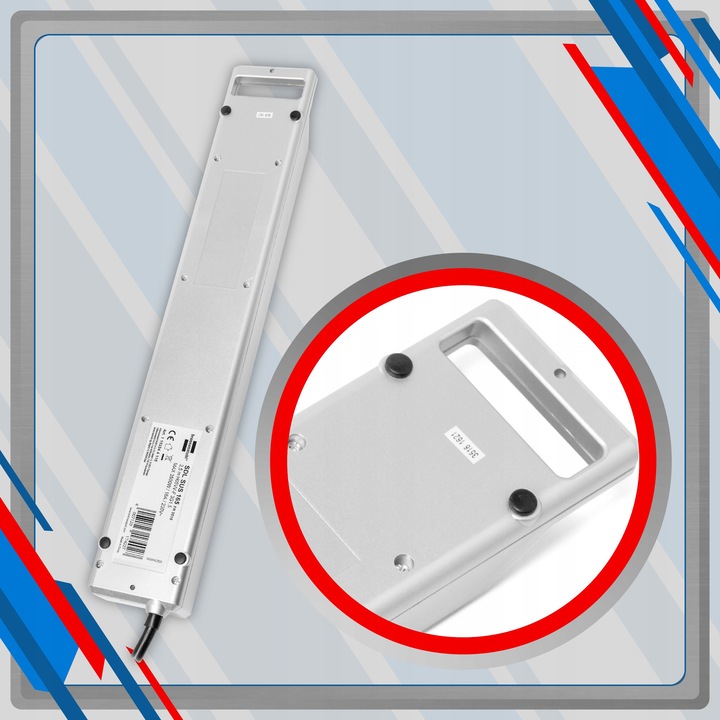 Prelungitor Brennenstuhl Super-Solid, 5 prize, 2,5m, culoare argintie, rezistent la rupere, utilizare interioara