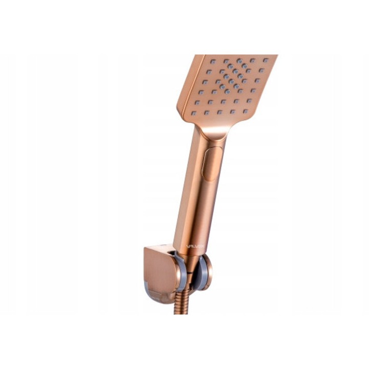 Set prasnic Valvex Loft 3 functii, cu furtun 150 cm, cupru periat, montare pe perete