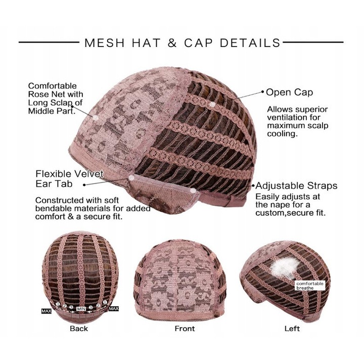 Peruca sintetica lunga Ombre blond cu radacini 60 cm, reglabila, material premium