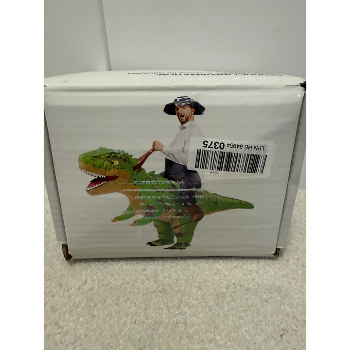Costum de carnaval adult T-Rex gonflabil, set cu ventilator si palarie, multicolor