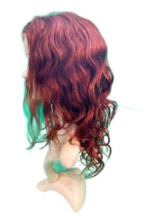 Peruca din par natural, 50 cm, culoare 33A, set cu caciula