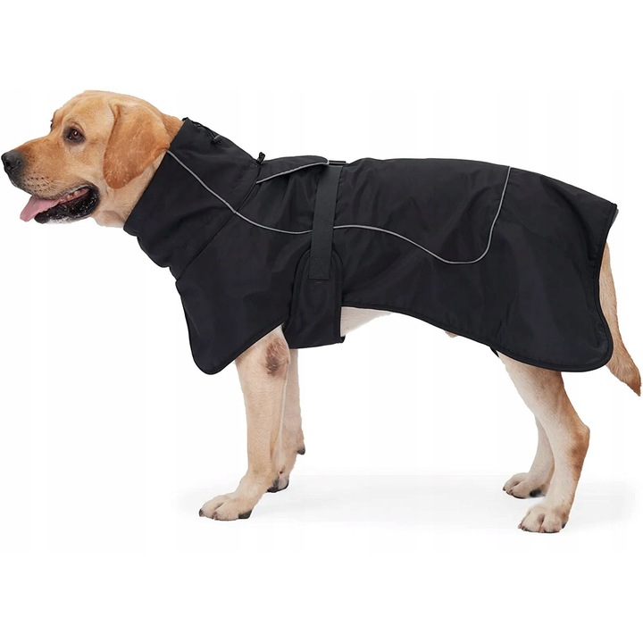 Camasa pentru caini, impermeabila, XXL, calduroasa, cu elemente reflectorizante, multicolor