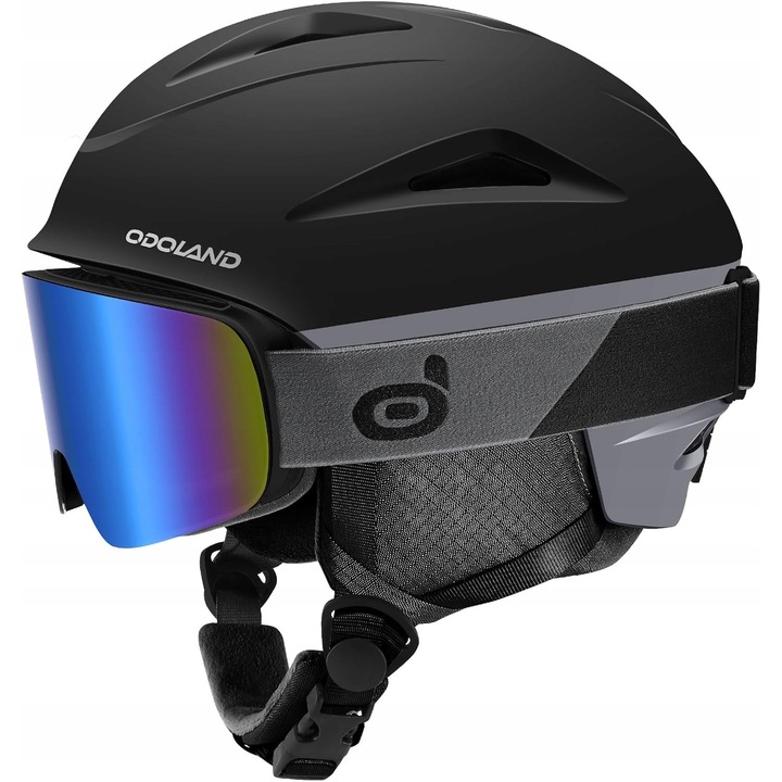Casca de schi Odoland, set cu ochelari, marimea M, protectie UV400, ventilare optima