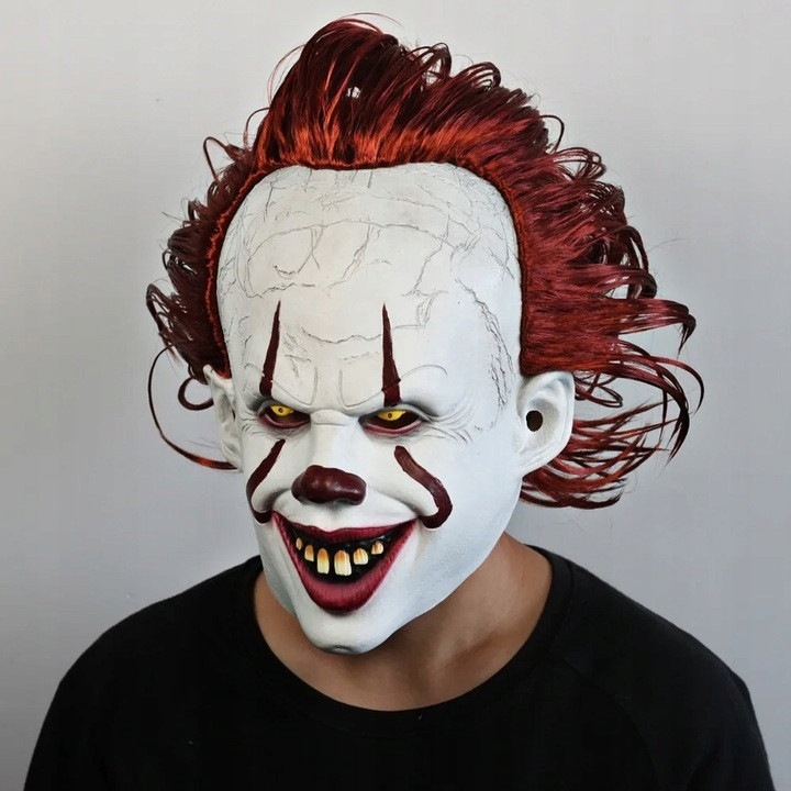 Masca Clovn Pennywise, 20x25x25cm, set decorativ Halloween
