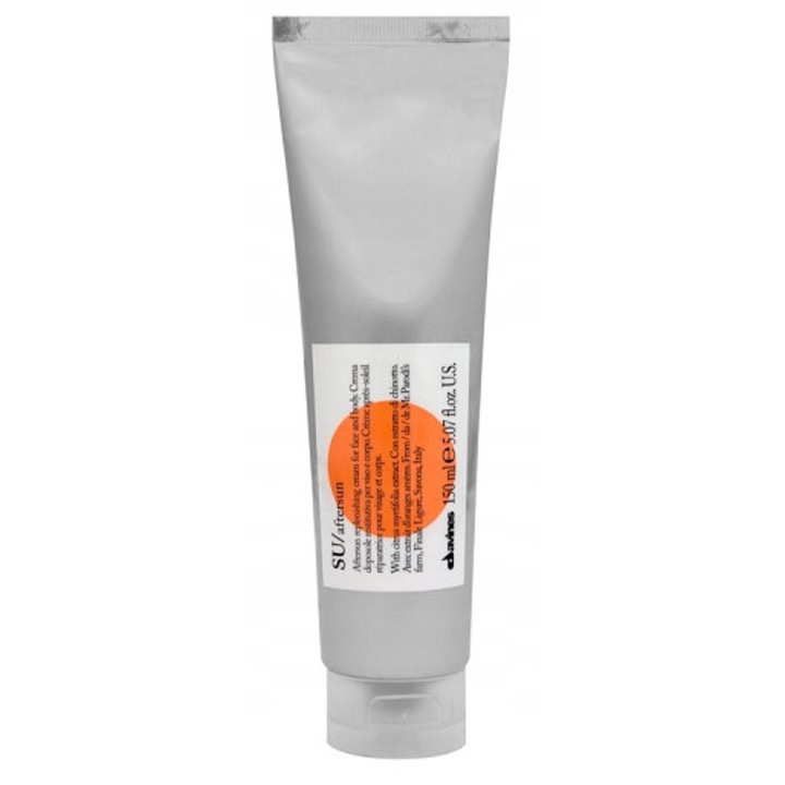 Davines Su Aftersun Крем 150ml, с екстракт от алое вера и арганово масло, за хидратация, след излагане на слънце