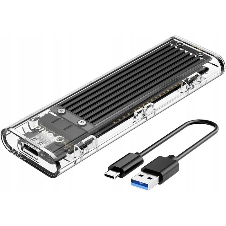 Кутия за SSD M.2 Orico TCM2F-C3, USB 3.2 Gen1, прозрачна, 2230/2242/2260/2280