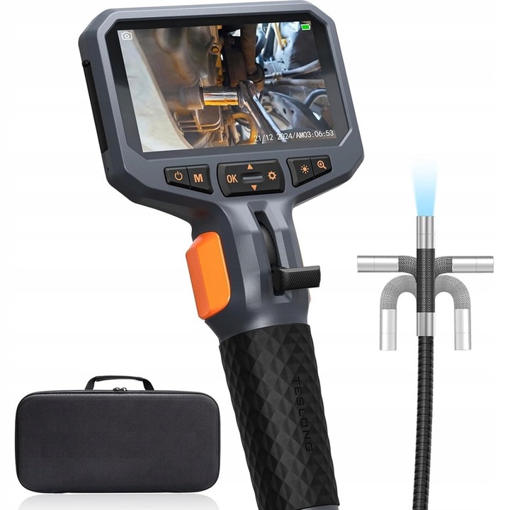 Ендоскопска камера Teslong TD450S, две посоки, LCD екран, оборудване за работилница