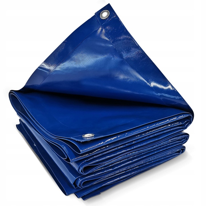Plandeka industriala Jago, 4x5m, 650g/m2, rezistenta la apa, albastra