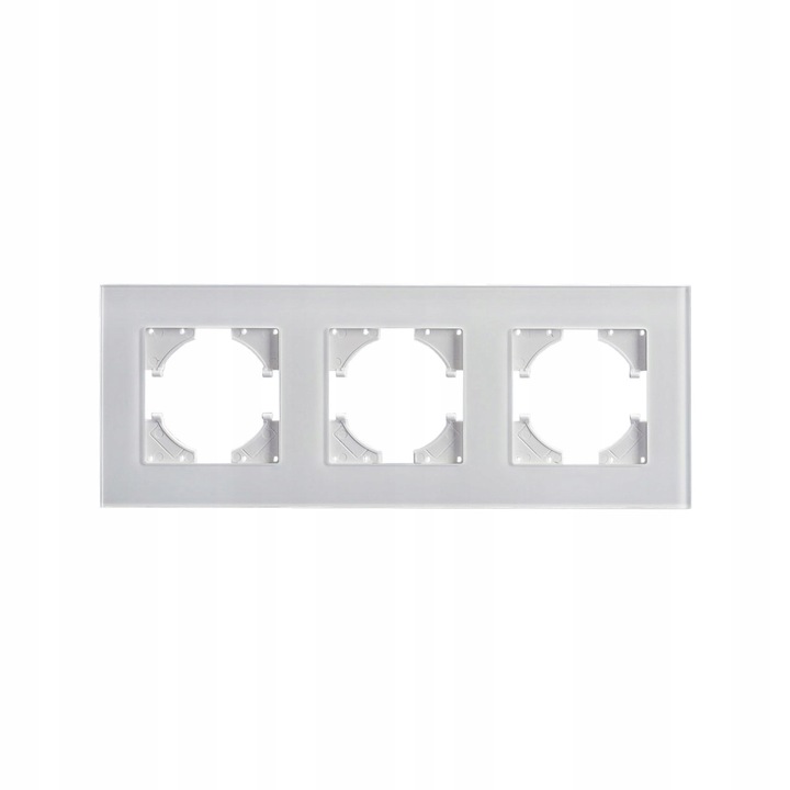 ViPlast ViP hármas keret, fehér üveg, vékony szerelés, 228x85x7mm