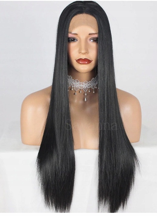 Peruca sintetica lunga, Joedir, 70 cm, neagra