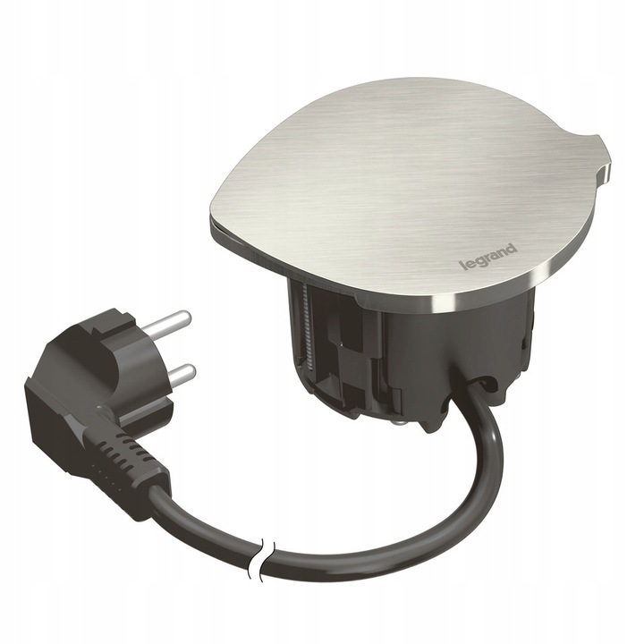 Мебелен контакт, Legrand DISQ 60 USB A+C, 2 м, черен/сребрист