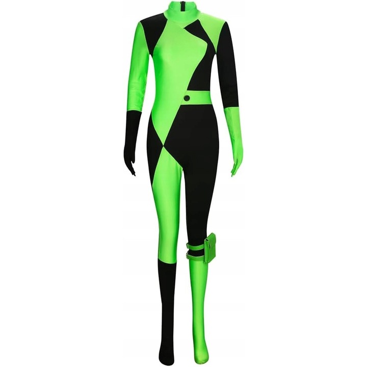 Costum carnaval femei Kim Possible Shego, marime L