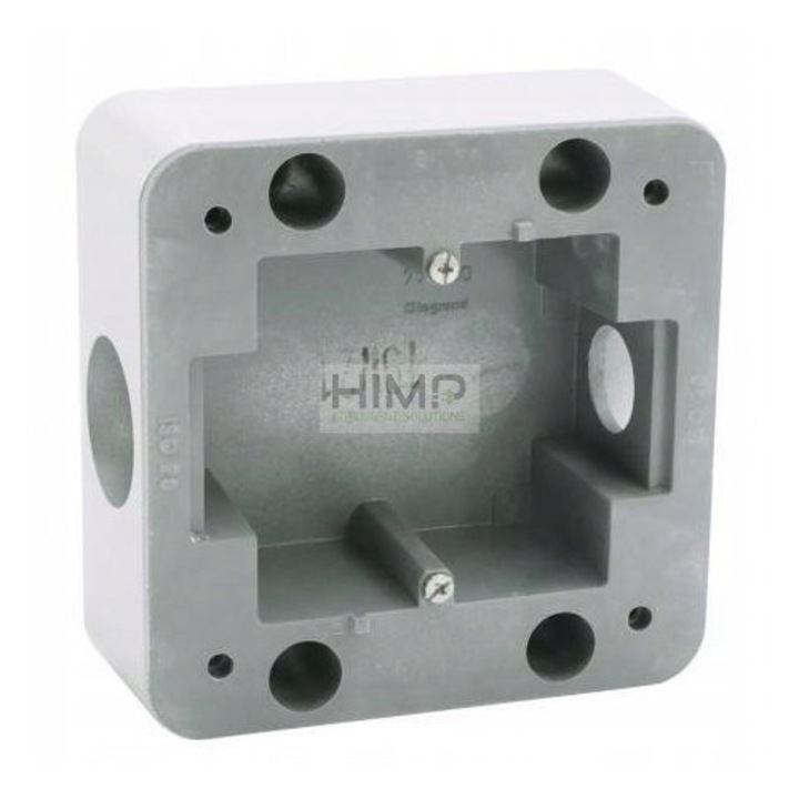 Pusca natynkowa Legrand SoliRoc 1 element, metal, 110x110x45mm