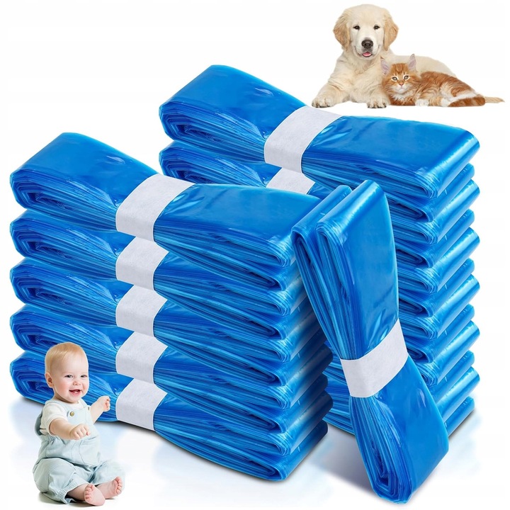 12 darabos utántöltő fólia szett pelenkacsomagolóhoz, 450cm, 16,5cm, kék