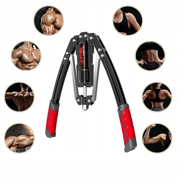 Power Twister, BEDEE, 10-200 кг, червен, 43,5x16,5x3 см