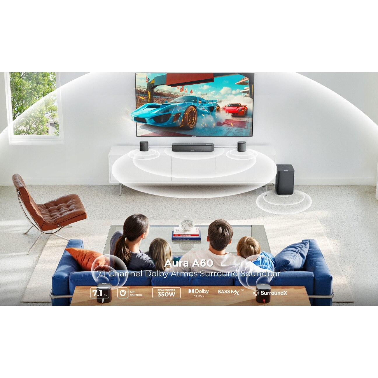Soundbar Ultimea Aura A60 7.1 Dolby Atmos 350W eARC