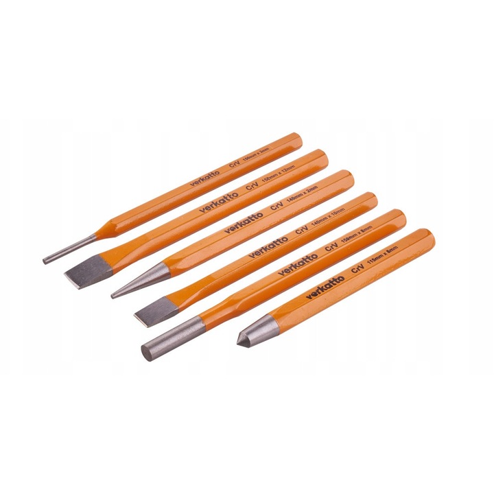 Set de unelte de taiere si perforare VR-0022, Verkatto, otel crom-vanadiu, ambalaj plastic