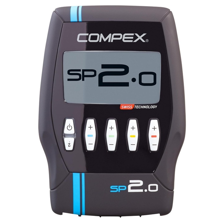 Електростимулатор за мускули Compex SP 2.0 професионален с MI технология и 20 програми за тренировка, възстановяване и облекчаване на болката