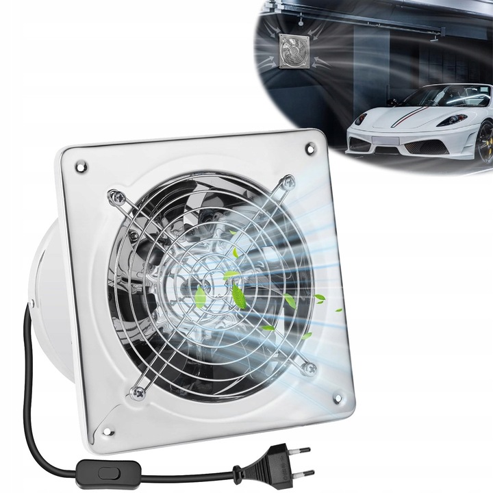 Ventilator extractie 150 mm, metalic, 525 m/h, pentru baie, bucatarie, set 1 bucata