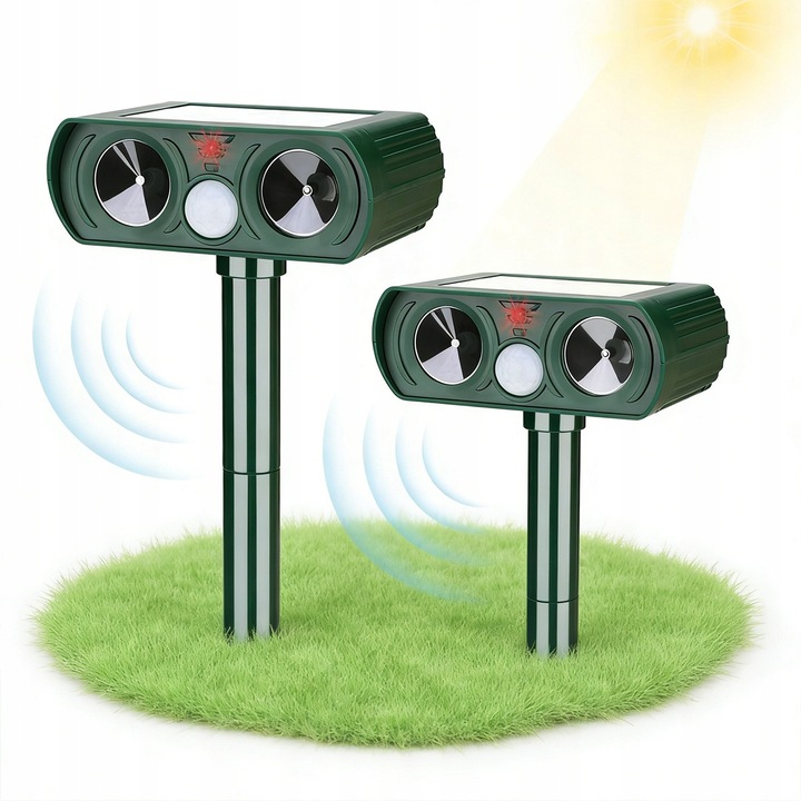 Dispozitiv de descurajare a pasarilor, ultrasonic, solar, waterproof