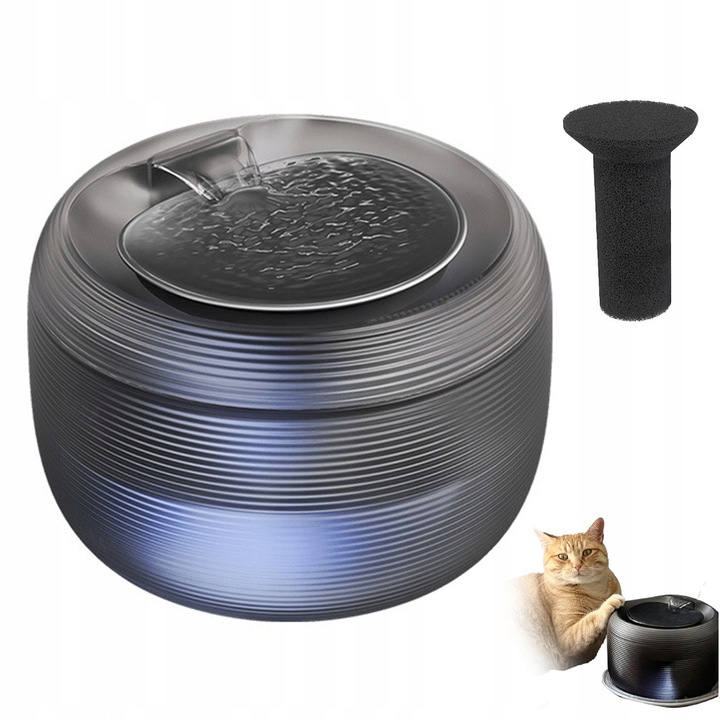 Адаптер за фонтан за животни, BEDEE, 2.5L, с LED, безшумен