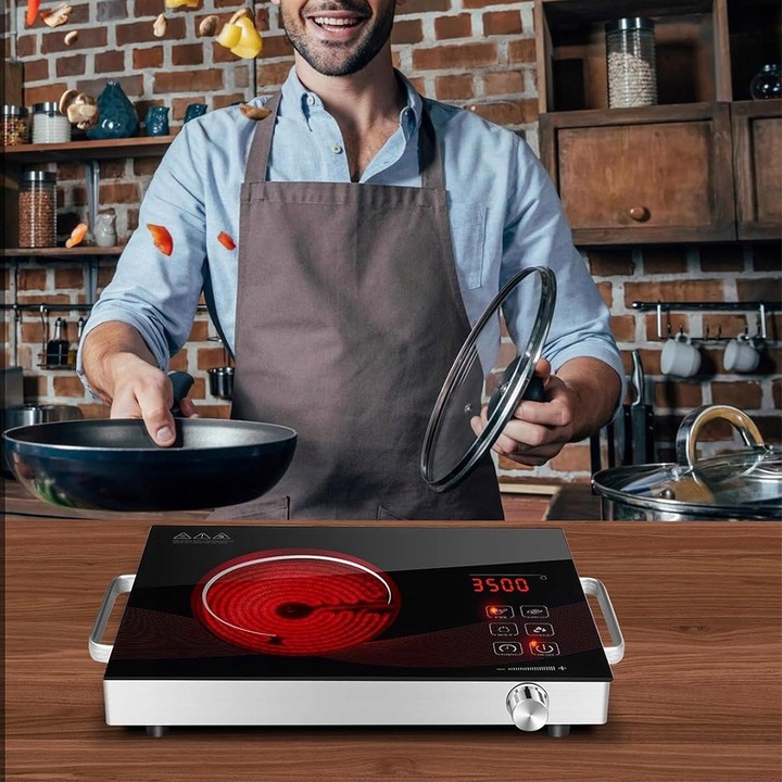 Електрически котлон BEDEE, преносим, 4 режима на готвене, таймер, 41x29,5x6см, черен