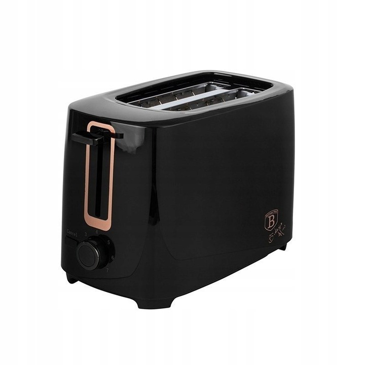 Prajitor de paine Berlinger Haus Rose Collection, 700W, 2 felii, negru