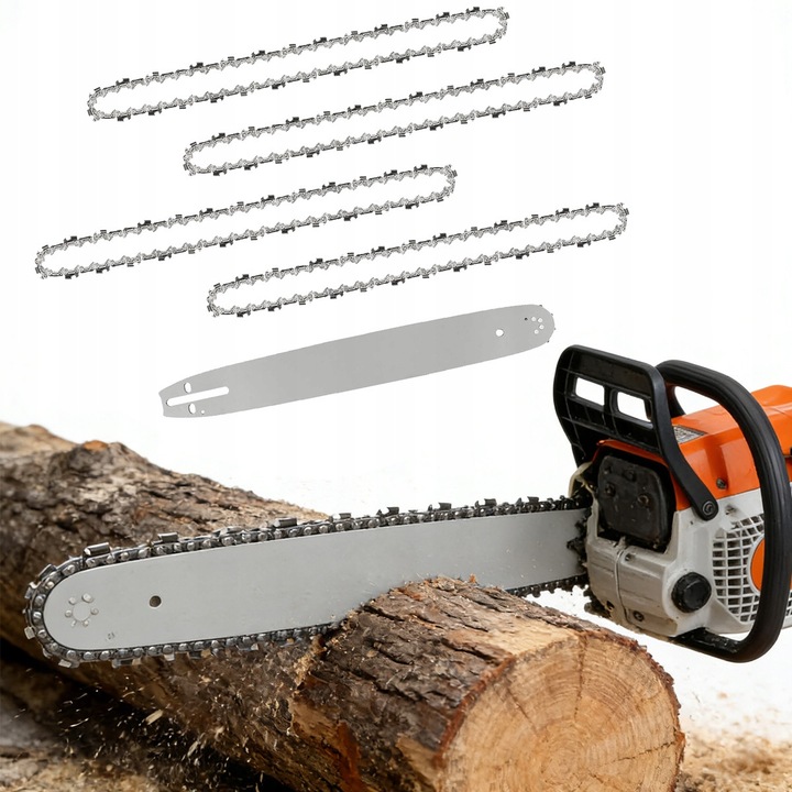 Set 4x lanturi si 1x lama 50cm 20" 0,325" 1,5mm pentru ferastraie cu lant