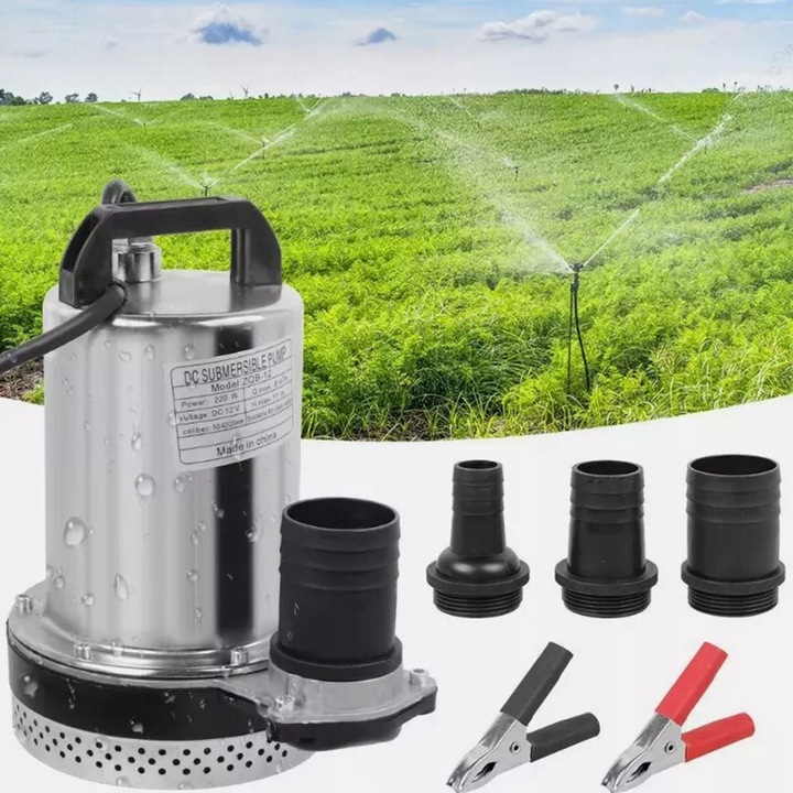 Pompa submersibila 220W, 8000 L/H, inox, 20x23,5cm, pentru apa murdara, set complet