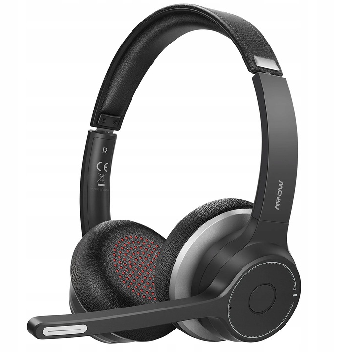 Mpow BH359B Bluetooth 5.0 PC fejhallgató, szett, CVC 8.0 zajcsökkentés, 20 óra üzemidő, fekete