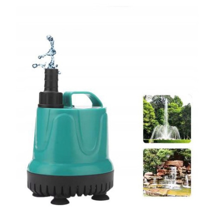 Pompa submersibila pentru apa curata si murdara, 25W, 1000 l/h, albastru-negru, 12,5x10x12,5 cm