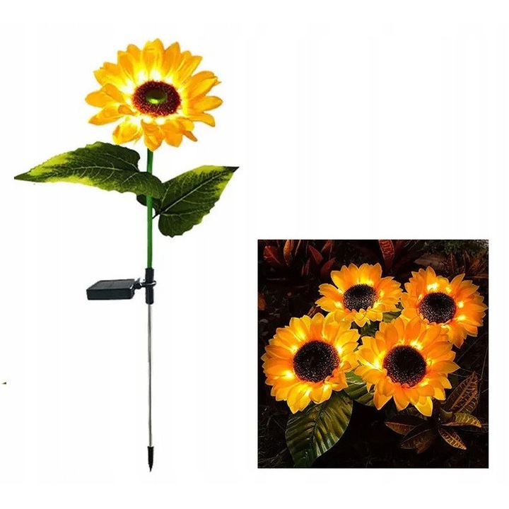 Dekoratív napelemes kerti lámpa, 2 db, többszínű, 15cm x 80cm