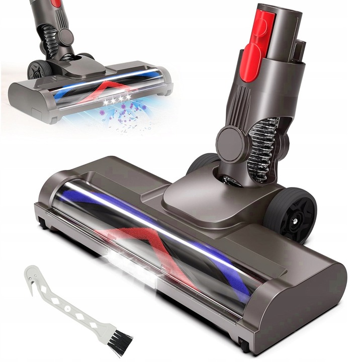 Szczotka podlogowa cu LED pentru aspiratoare V7-V15, set cu perie de curatare, multicolor, ABS