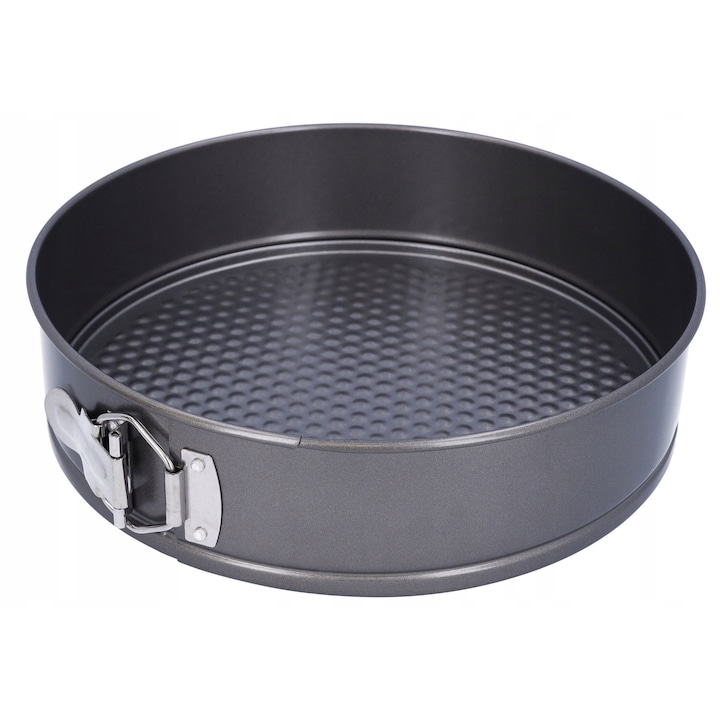 Set 3 tavi copt rotunde, 23,5x27,5cm, negru, metal cu strat antiaderent