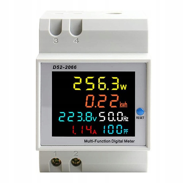 Измервателен уред BEDEE 6в1, монофазен електромер, LCD, 100A