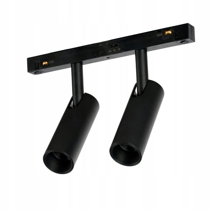 Spoturi LED 2x7W Azzardo Alfa Niko, negru, dimabil, 7.3-15.5cm