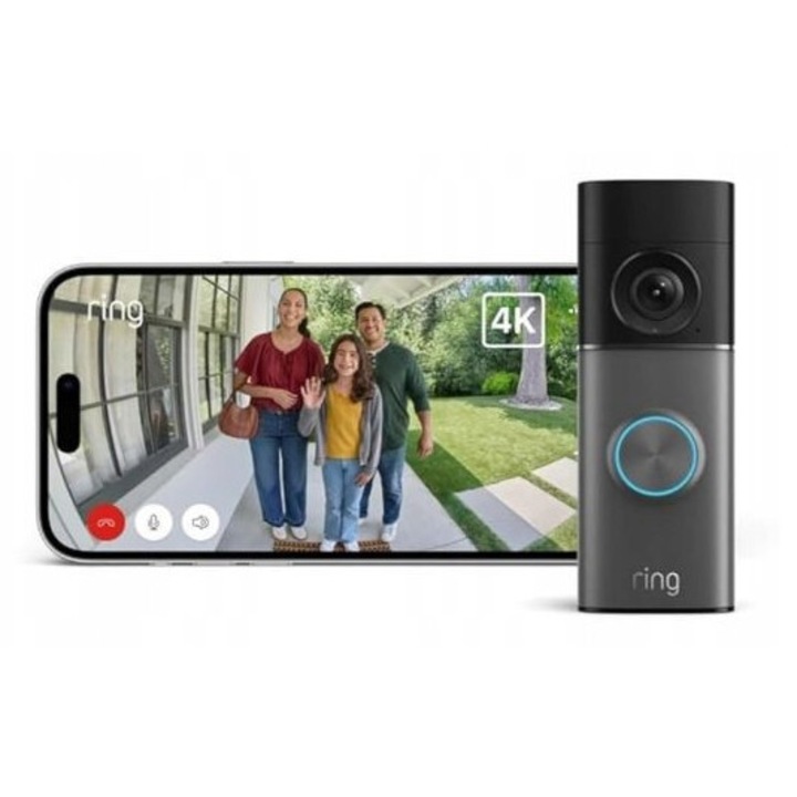 Ring elektromos csengő, Wired Video Doorbell Pro videó kaputelefon, 4K, 10x zoom