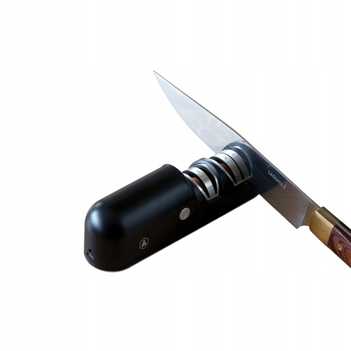 Ascutitoare electrica pentru cutite Laguiole, 2 trepte, incarcare USB, 19x4.8x5.9cm