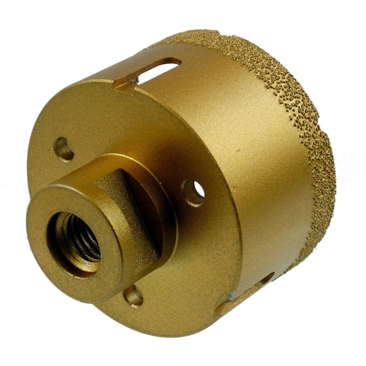 Set de 2 coroane diamantate Drel 68mm M14 pentru gresie, ceramica, marmur, utilizare la uscat