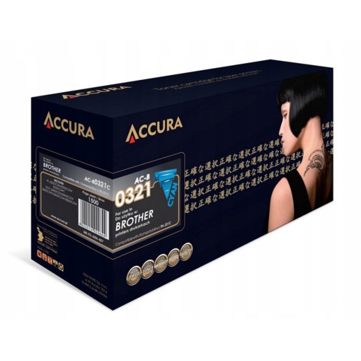 Тонер Accura, заместител TN-321, син, стандартен, 1500 страници