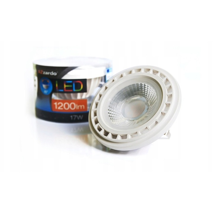 Bec LED QR111 17W G53, Azzardo, alb, 3000K, 1150Lm