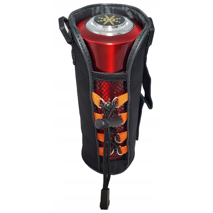 Jonizator de apa Energy Flask, rosu, 19x7cm, capacitate 380ml, set complet cu filtru si instructiuni