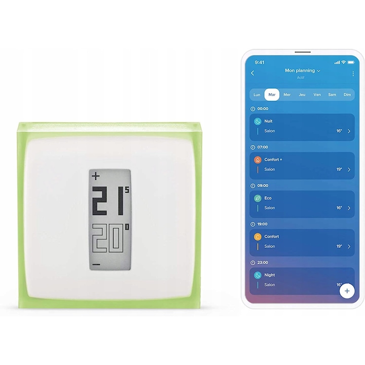 Termostat modular Netatmo Smart, 4x stickere colorate, 2.2x8.3x8.3cm