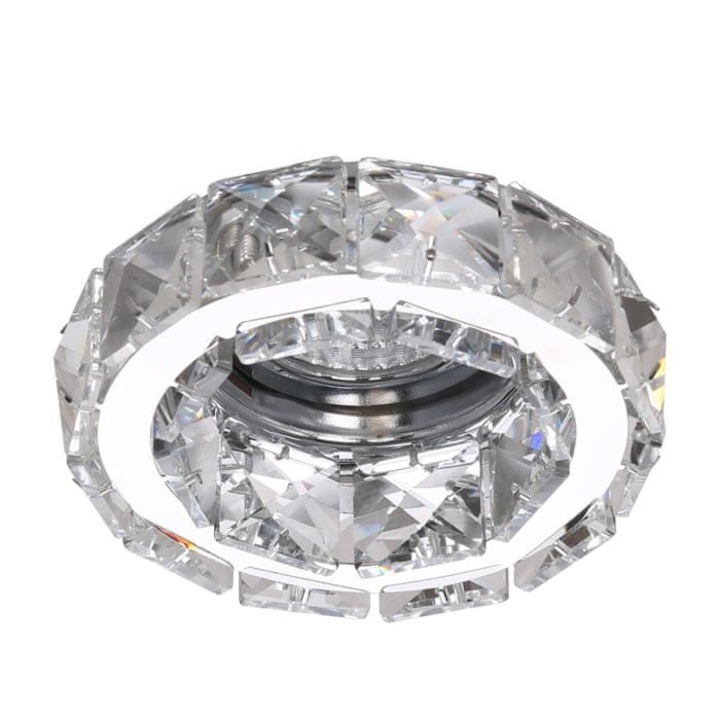 Spoturi Ester 1, Azzardo, cristal, crom, 10x5cm